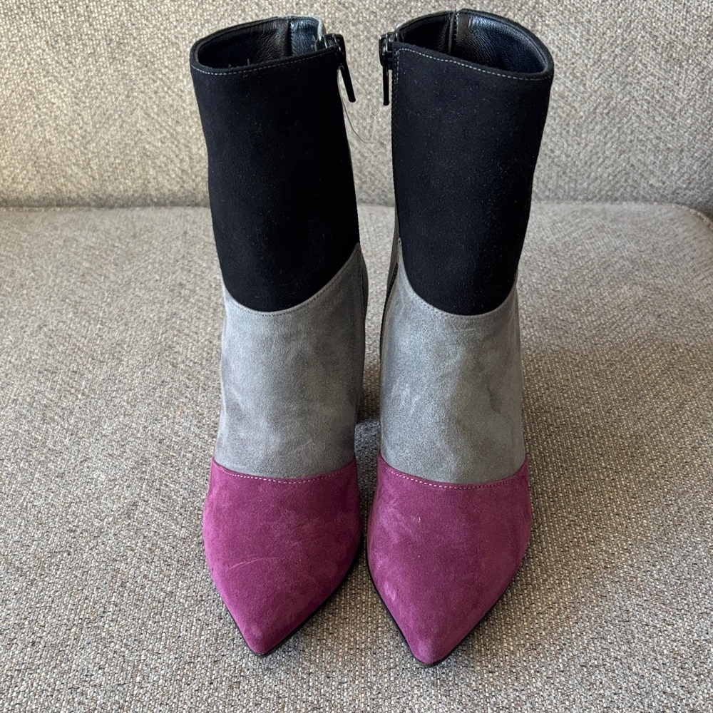 Oroscuro Elegant Women's Tri-Tone Heeled Boots